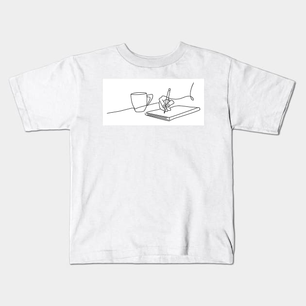 the writer Kids T-Shirt by AmandaGJ9t3